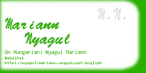 mariann nyagul business card